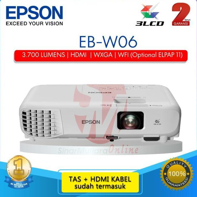 Projector Epson Eb-W06 3700 Lumens Wxga