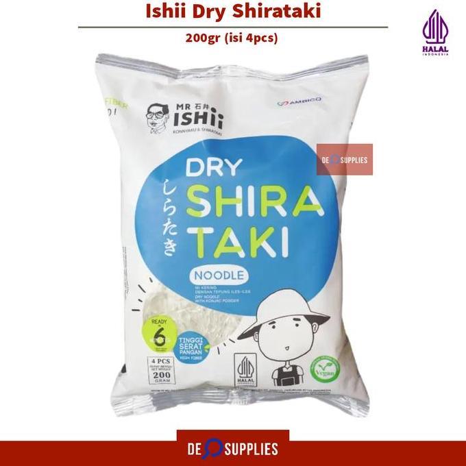 Nui- Ishii Dry Shirataki Noodle Ambico 200Gr - Mie Shirataki Konjac Iles-Iles Vegan Halal