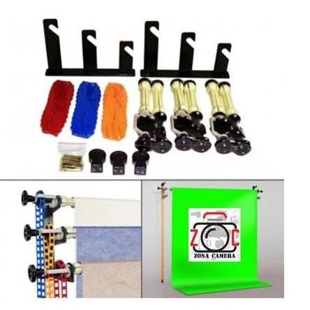 Lux- Expander 1 2 3 4 6 Set Komplit Bar Pipa Layar Background Roller Chairm Rante Backdrop Studio Di