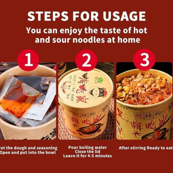 Nui- Ready Stock [Halal] Suan La Fen Spicy And Sour Glass Noodle Rasa Pedes Asem Mie Pedas