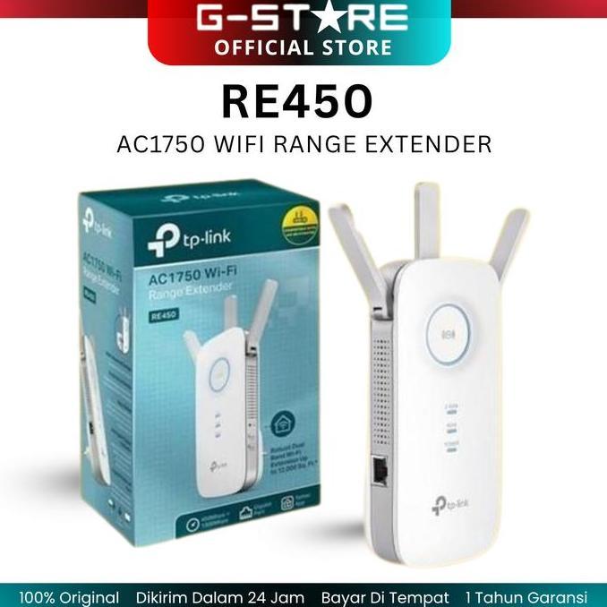 HARGA DISC - TP-Link RE450 : AC1750 Wi-Fi Range Extender TP Link RE450 Router Smart Sinyal Repeater