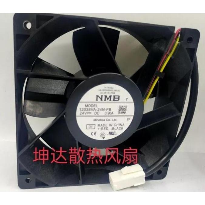 Nmb Fan 12038Va-24N-Fb Dc 24V 0.96A 12038 12Cm 3 Pin Inverter Cooling Fan