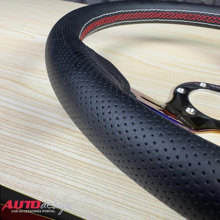 Nardi Stir Racing Mobil Kulit Burntip Blue Universal Original Dan Terpercaya