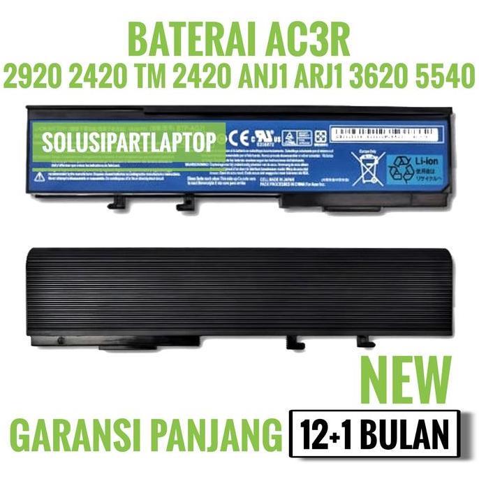 Baterai Laptop Untuk Ac3R 2920 Arj1 Anj1 Tm 6292 6293 5560 3640 3670 3240 3280