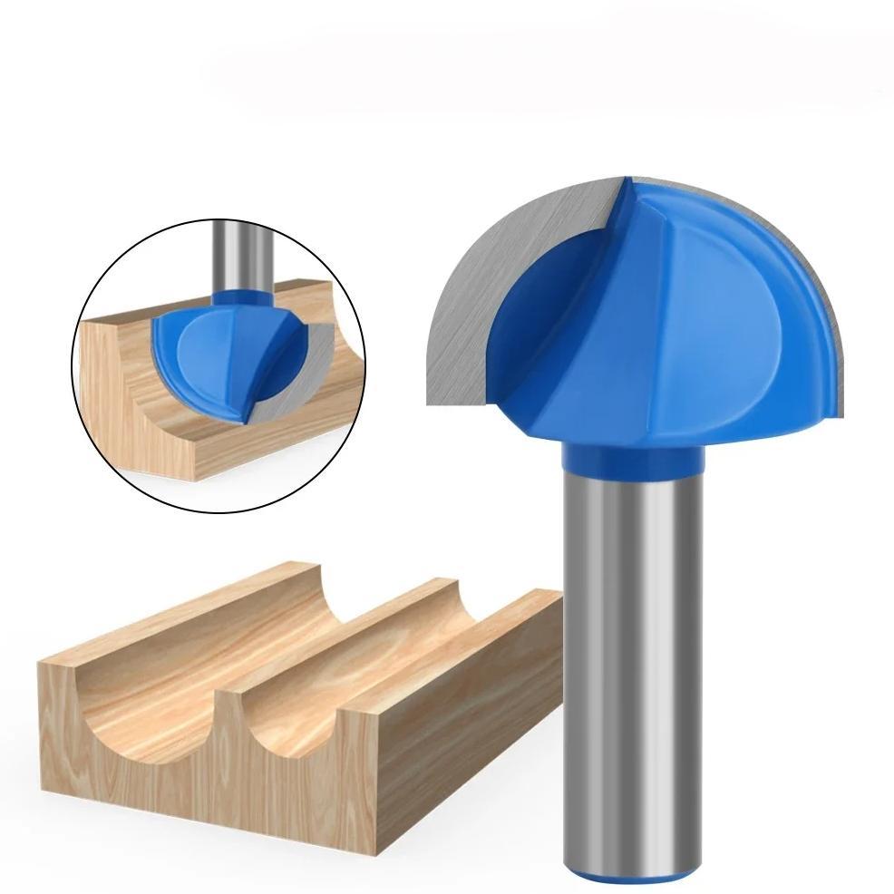 leles 8Pcs Mata Profil Router Bit Mata Profil Setengah Lingkaran Mata Profil Sloting Bit Shank 6mm
