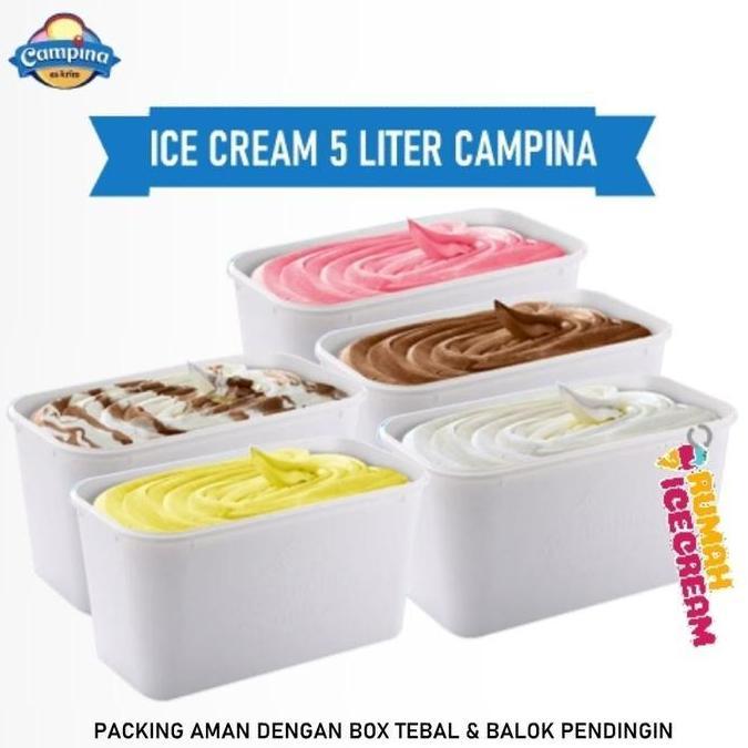 Ice Cream / Es Krim  Campina 5 Liter