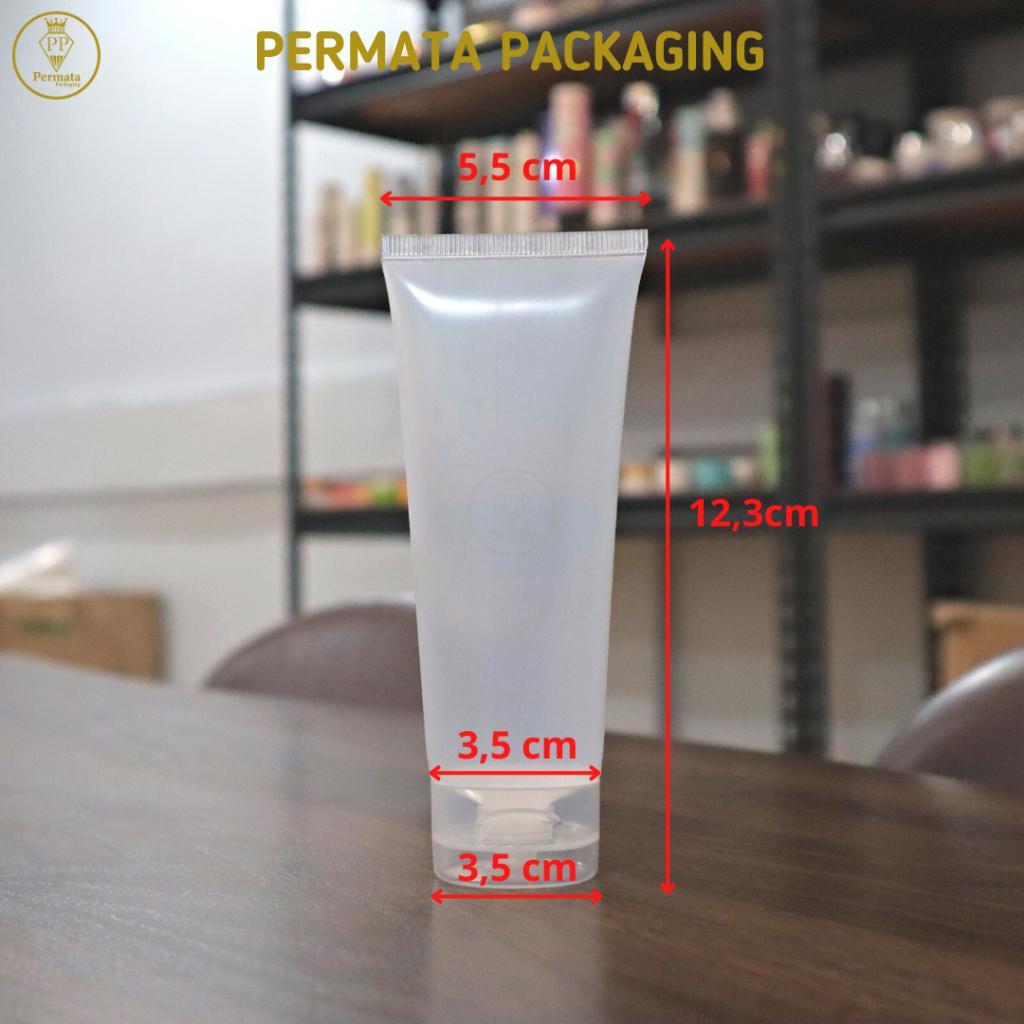 Tube 100Ml Transparan Fliptop / Blank Tube 100Ml Bening Fliptop
