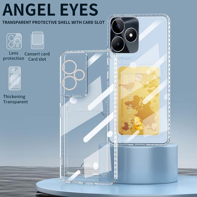 Case untuk Realme C53 Wallet Card Slot Bening Clear Softcase TPU