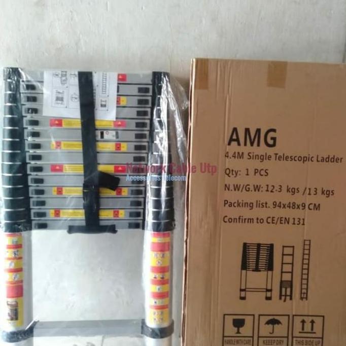 Ready  Tangga Telescopic 4.4meter/tangga lipat aluminum telescopic