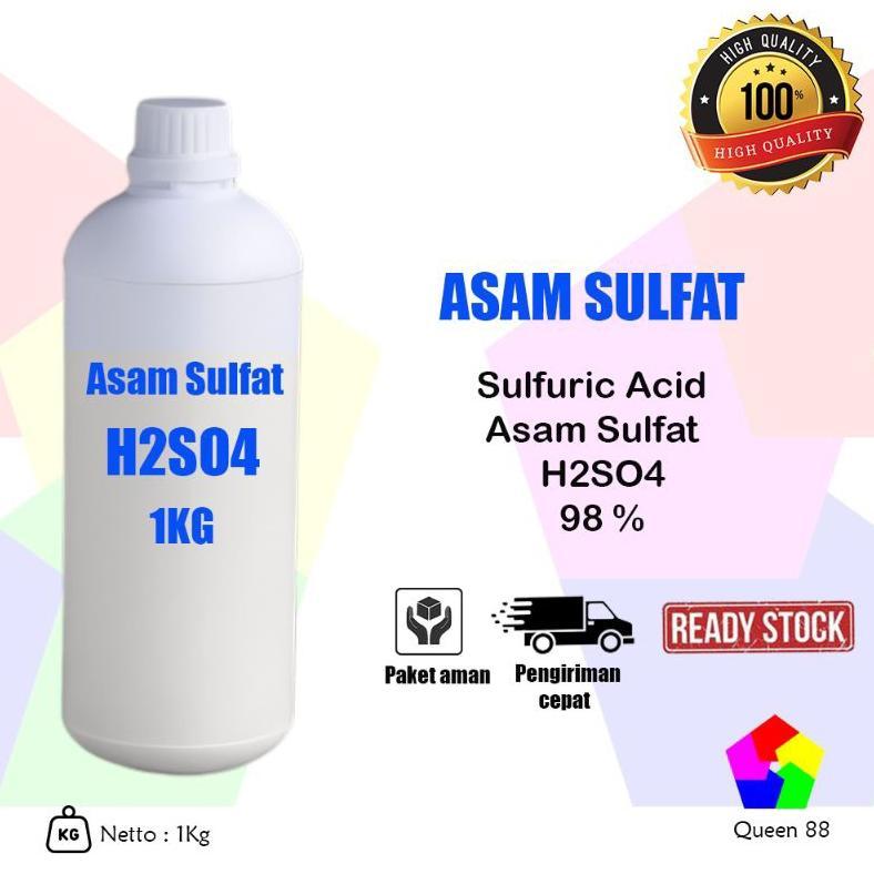 Asam Sulfat 1kg / H2SO4 98% / Sulphuric Acid / Asam Sulpahte Murah