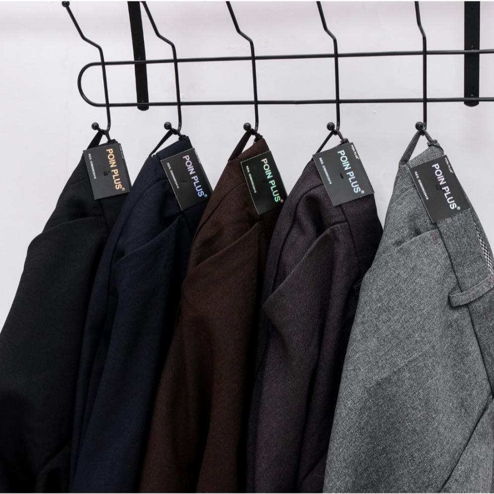 Celana Bahan Reguler Poin Plus Original I Celana Bahan Semi Wool Standart Poin Plus Original