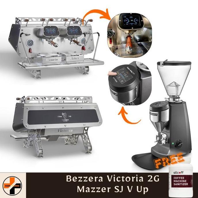 Terlaris Paket Mesin Espresso Bezzera Victoria 2G Pid Grinder Kopi Mazzer V Up