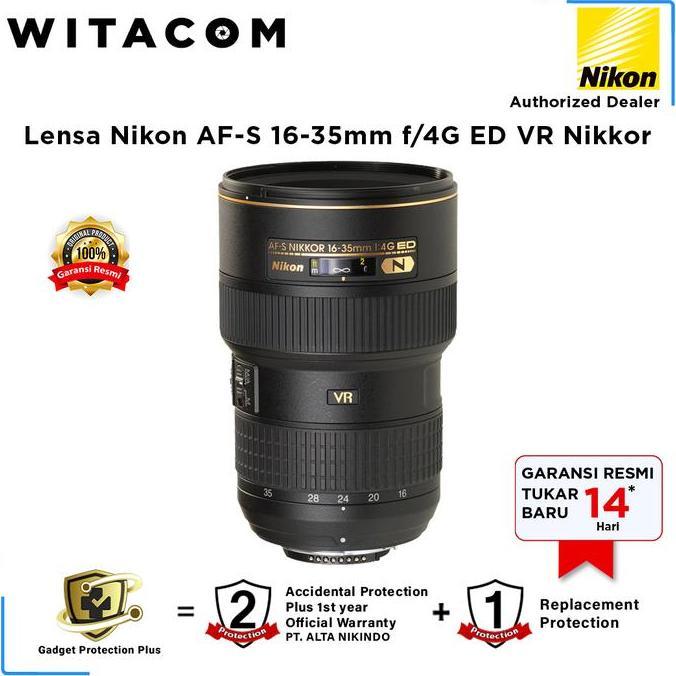 Nikon AF-S 16-35mm AFS 16-35 f/4G ED VR Nikkor - Garansi Resmi