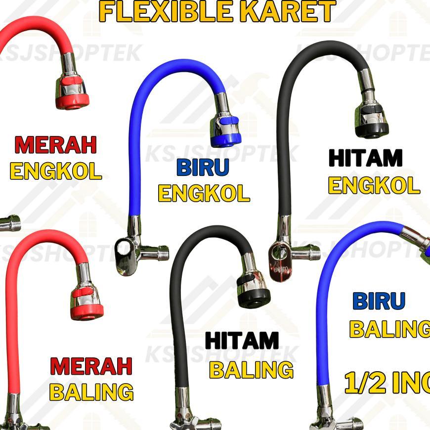 Keran Angsa Bcp Isco Bak Cuci Piring Air Flexible Karet Besar Engkol Baling Kran Air Tembok Warna
