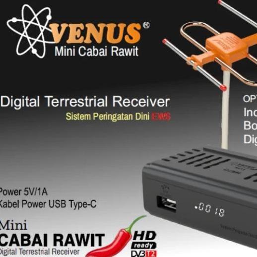 Set Top Box ( STB ) Venus Cabe Rawit Mini. Paket STB + Antenna Digital