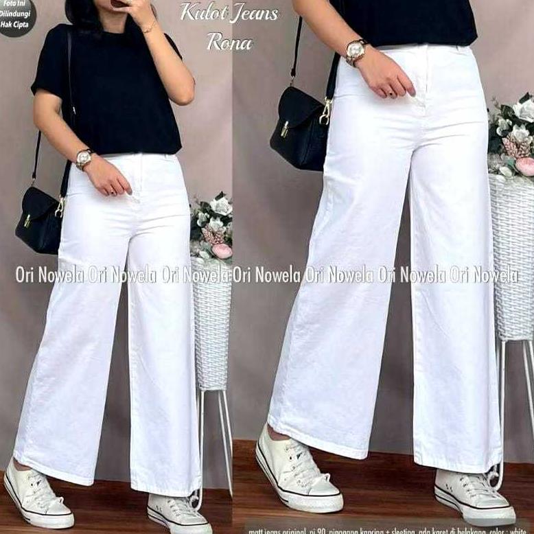 Promo Af Higwaitshigh Waist Kulot Jeans Wanita Premium Asli Jeans Tebal