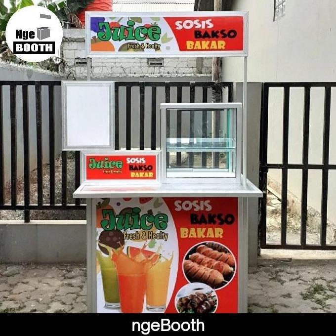 Terlaris Booth Portable / Meja Lipat & Etalase Mini Ukuran 100 X 60