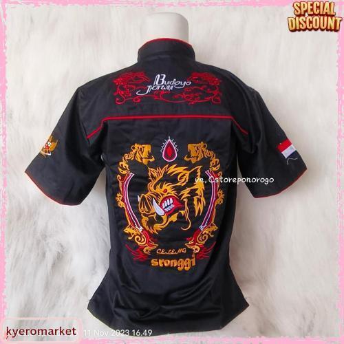 Baju Bordir Motif Celeng / Baju Barong / Kaos Barong / Barongan / Reog / Pecut / Pecut Bopo / Devil 