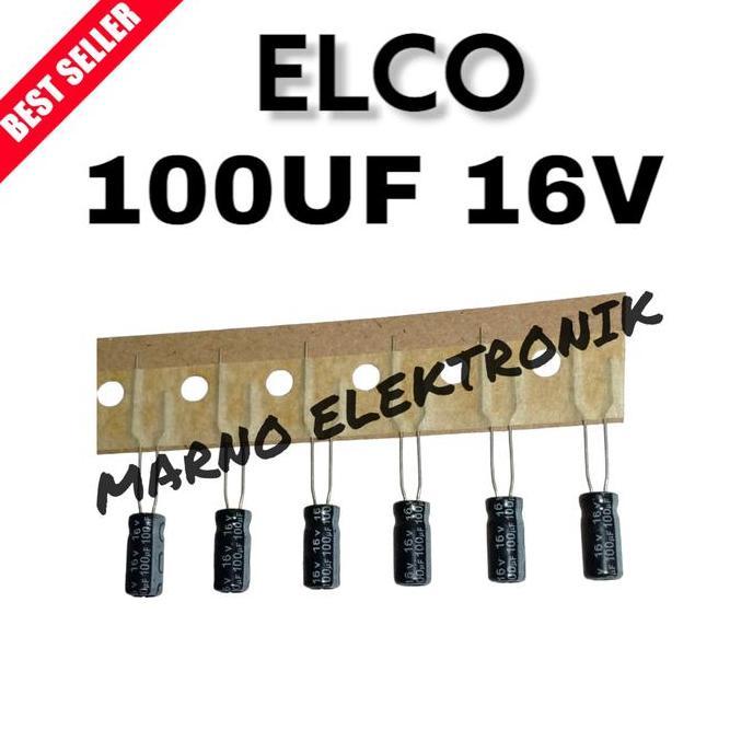 ELCO 100UF 16V 100 UF 16 V ASLI ORI ORIGINAL A2162