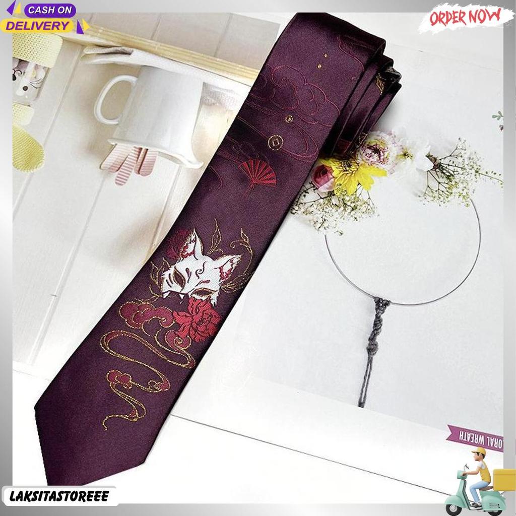 Dafx Dasi Fox Rubah 9 Ekor Nine Tail Japan Lolita Gothic Tie Aksesoris Cosplay Halloween Seragam Jk 