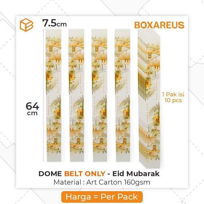Paper Belt Idul Fitri Sleeve Hiasan Box Hampers Lebaran | TB Dome - Belt Only