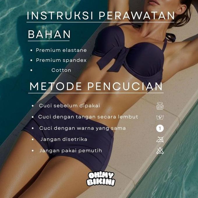 BLISSFUL Bikini Set ( MOTIF) TRIANGLE | Baju Pantai | Murah | baju sexy | Bikini Lucu | OhMyBikini