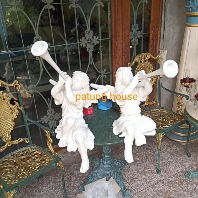 Patung Pajangan Angel Malaikat Terompet