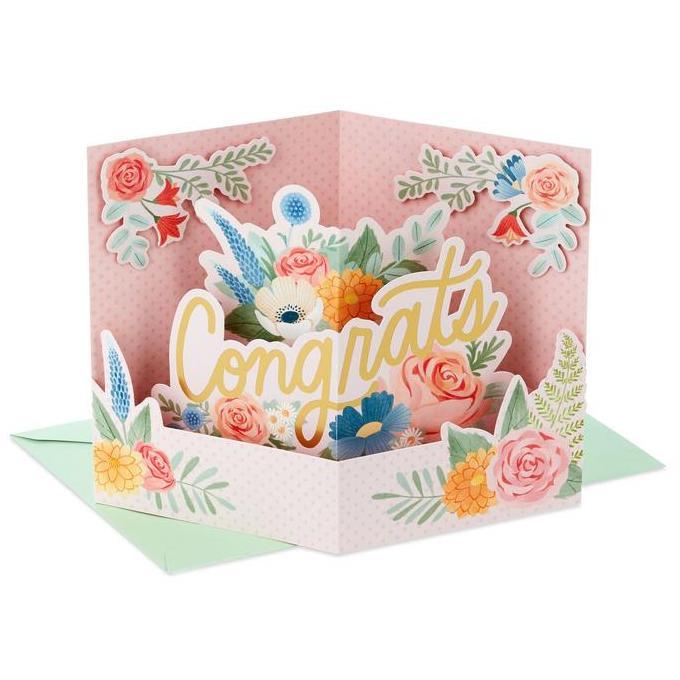 GREETING CARD-HALLMARK- CELEBRATING YOUR LOVE- WEDDING CARD- 3D POP-UP