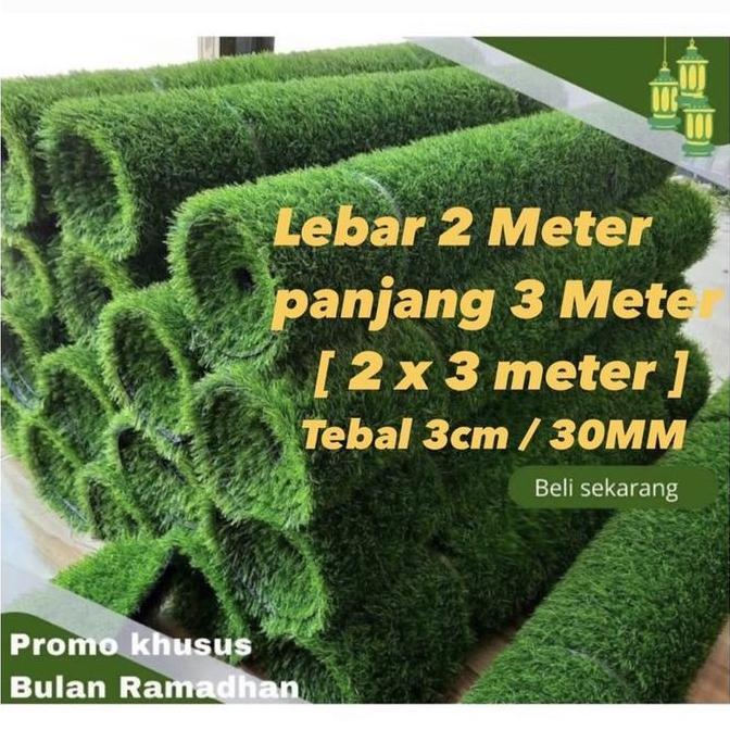 Rumput sintetis swiss premium 3cm 2x3 meter /rumput sintetis meteran /