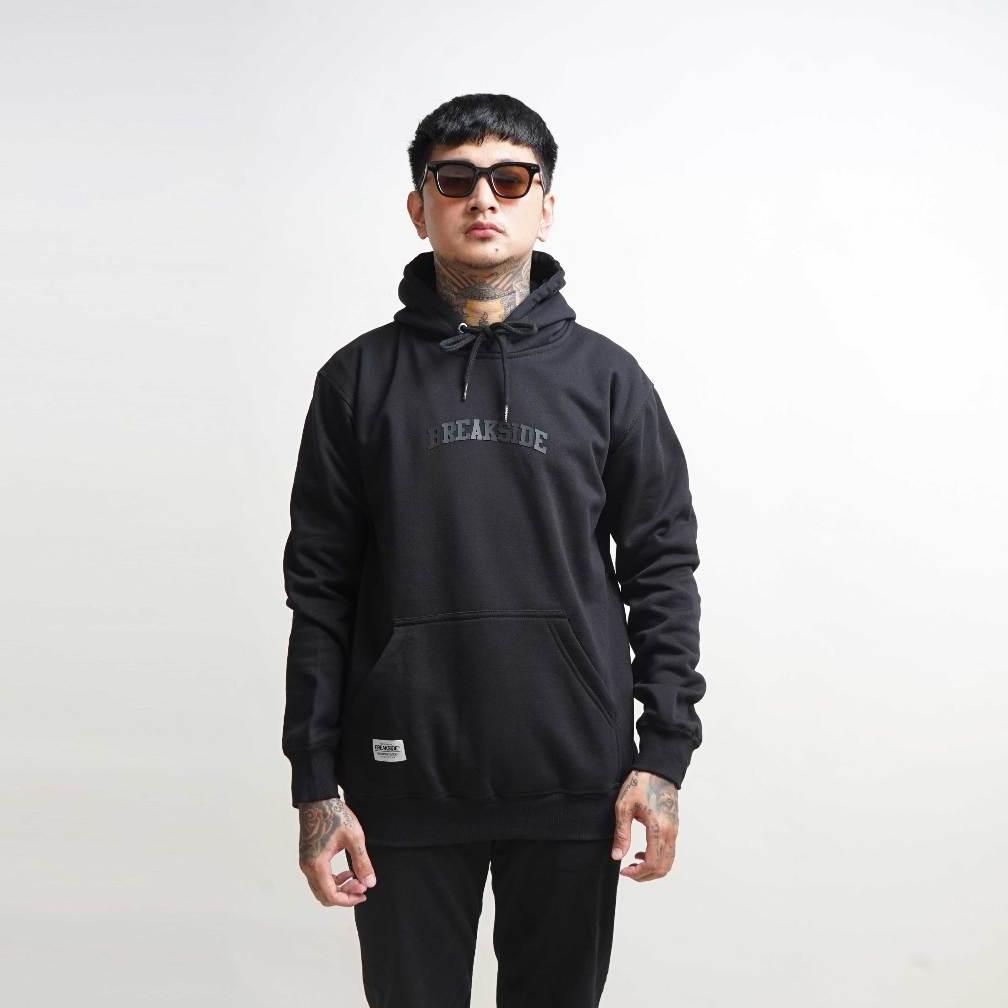 ORIGINAL Breakside Hoodie Blacken - Black Sweater Pria