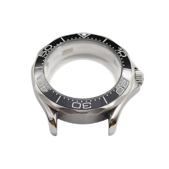 MOD SEIKO SKX007 CASE SEAMASTER SOLID STAINLESS STEEL GLASS CASE
