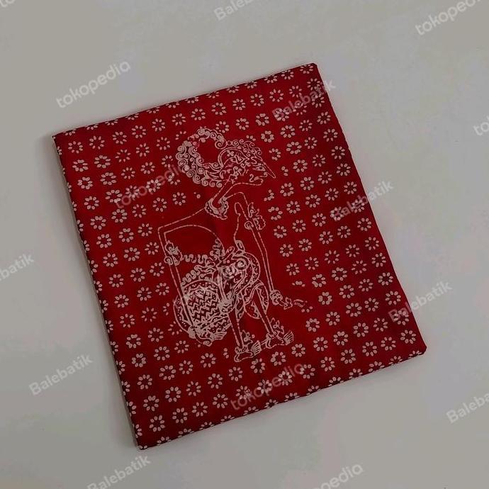 [] Kain batik cap sewarna Jogja truntum wayang merah