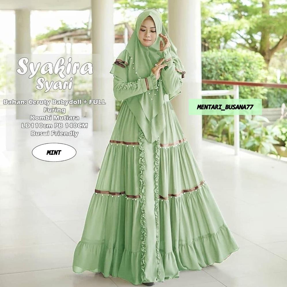 recommended terbaru syakira syari set muslimah / gamis wanita mewah / dress wanita kondangan / gamis