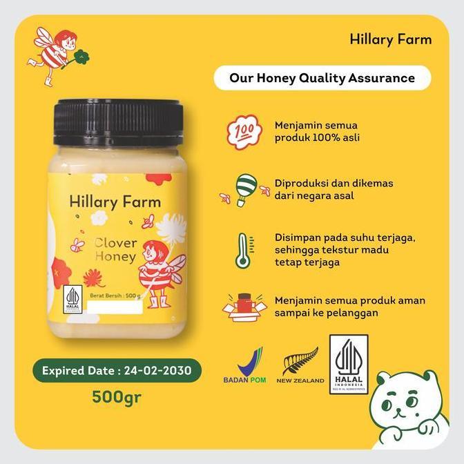 [] Madu Clover / Clover Honey Hillary Farm 500gr