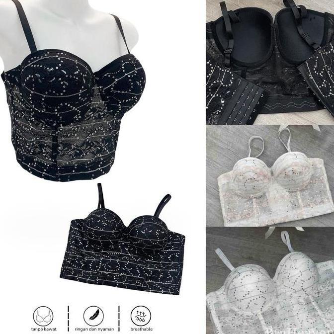 Bustier Top Sexy Lingerie Bustier Set Sexy Corset Bra Wanita