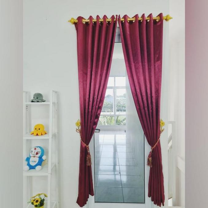 Ready stock GORDEN RUANG TAMU - HORDENG RUANG TAMU MEWAH - KORDEN PINTU BLACKOUT MINIMALIS
