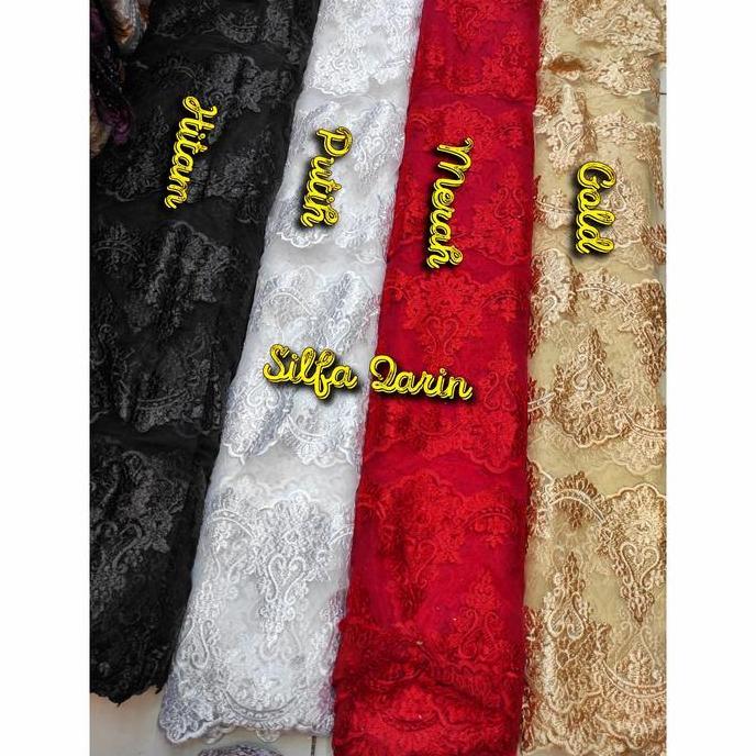 Kain Tile Renda Bordir (Bordir Tebal Padat) ~ Kain Renda Bordir