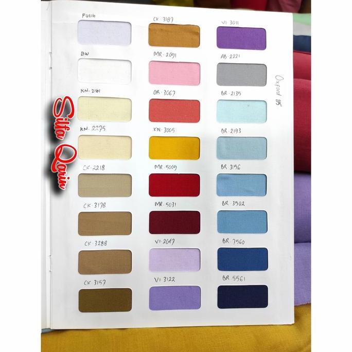 Kain Katun Oxford Polos Meteran