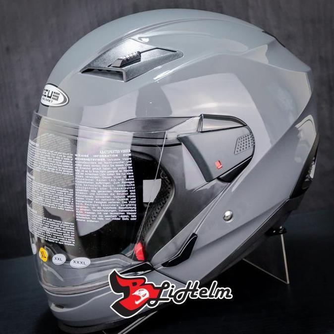 ZEUS HELM ZS611C | GREY 11C | SOLID ZS 611C DOUBLE VISOR