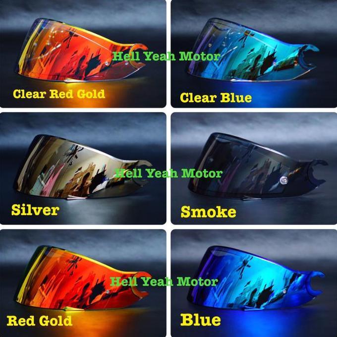Visor Helm Shark Spartan / D SKWAL Iridium Silver Blue Gold Red Smoke