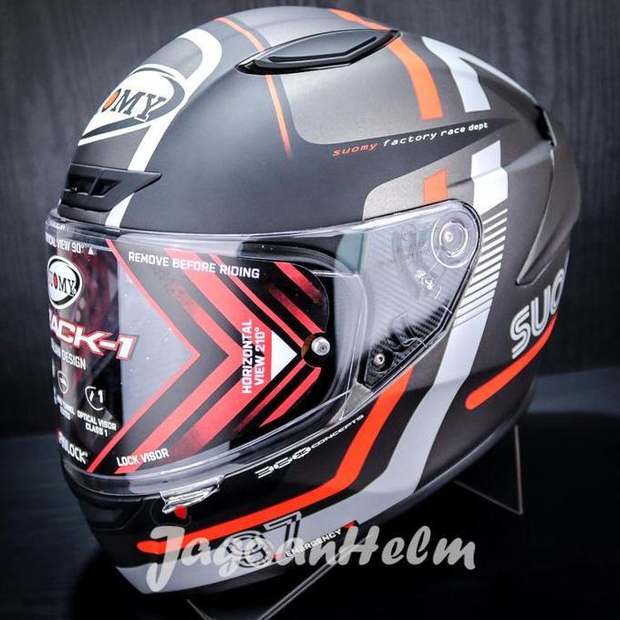 SUOMY HELM TRACK1 NINETY SEVEN | MATT GUN METAL | TRACK 1 SINGLE VISOR - Motorcycle
