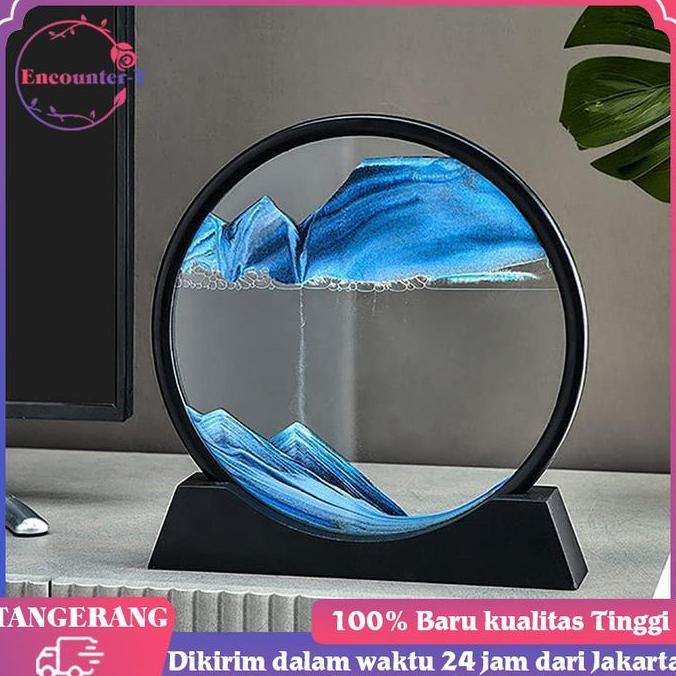NEZGEFIG Jam Pasir 3d/Lukisan Pasir Hisap/Moving Sands Picture/Moving Sandscape