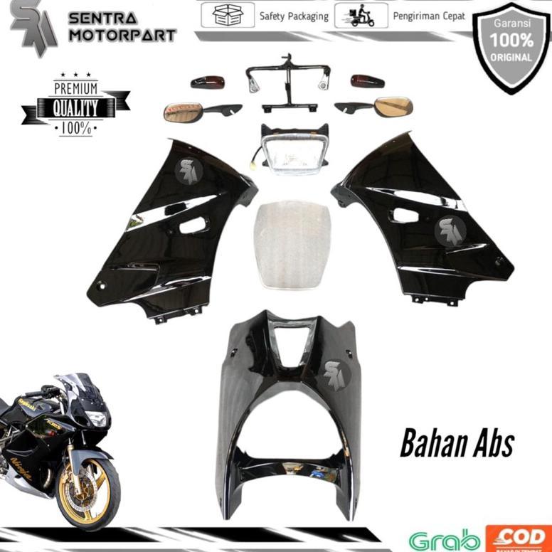Fairing sayap luar ninja ssr serpico hitam set komplit versi panjang bahan abs