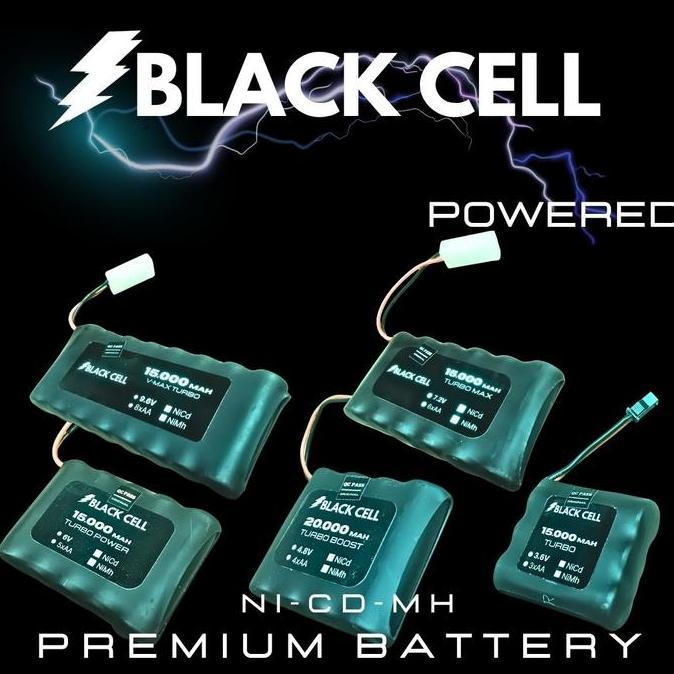 Upgrade Premium Battery RC 3.6v 4.8v 6v 7.2v 9.6v Ni-Cd-Mh 15000Mah - 20000 Mah BLACK CELL Turbo Ser