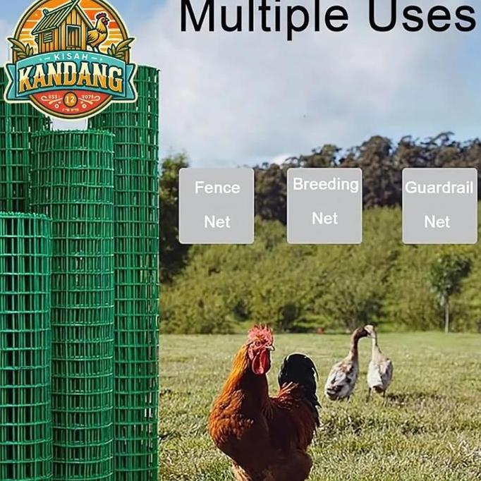 Jaring Kawat Ram Wiremesh Lubang Kotak Galvanis & Coating PVC - Tahan Karat & Kuat