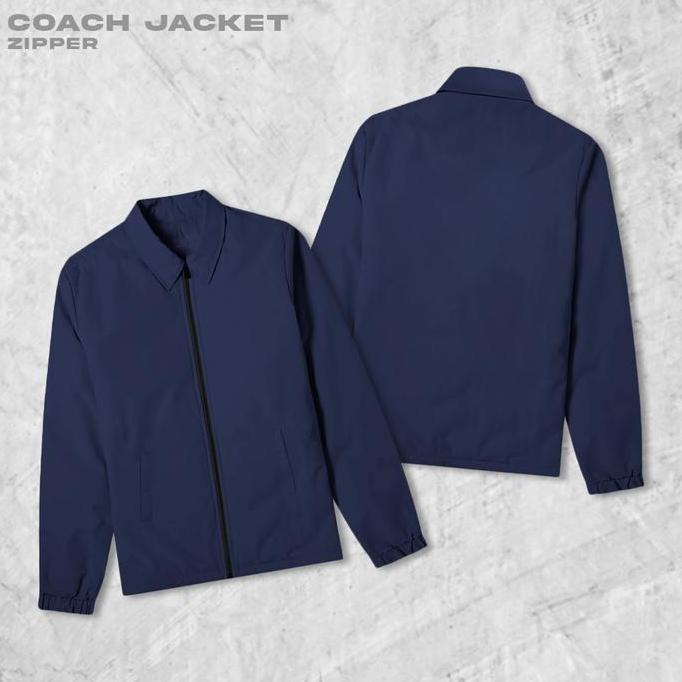 Bless- Fortklass Zipper Dito Jaket Coach Polos Pria Jaket Parasut Unisex Baju Kancing Keren Panjang 