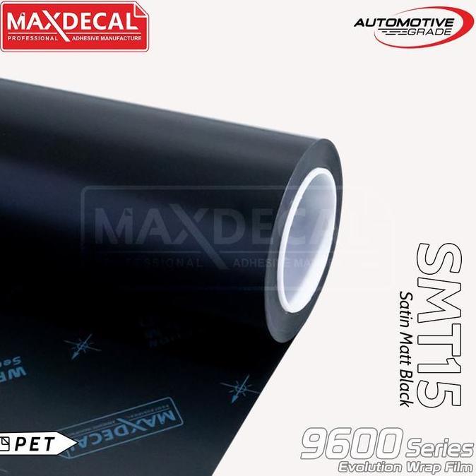kakangpanji- MAXDECAL 9600 SMT15 Satin Matt Black Semi Doff Evolution Wrap Film Sticker Vinyl Premiu