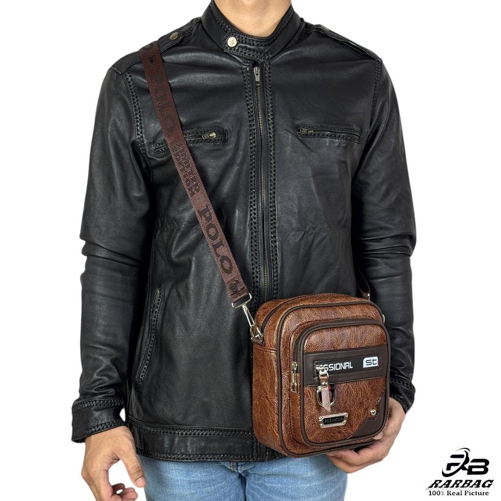 Tas Pria Tas Selempang Kulit Sintetis Pria Wanita Original Polo Amstar