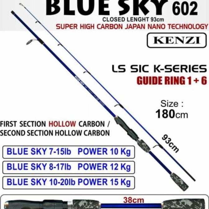 TERBARU - joran pancing kenzi blue sky 180 cm bluesky