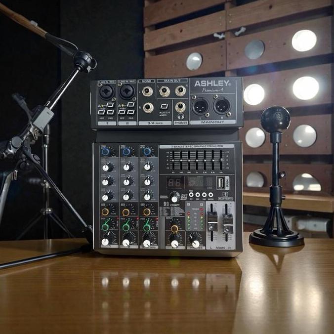 Msu- Mixer 4 Channel Ashley 4 Garansi Resmi Metal Pc Equalizer Soundcard